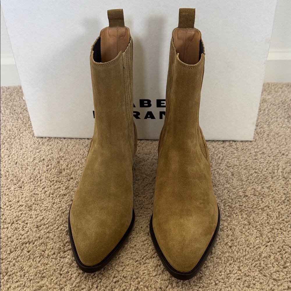 Isabel Marant  delena Tan Suede Ankle Boots woman’s size 41-11